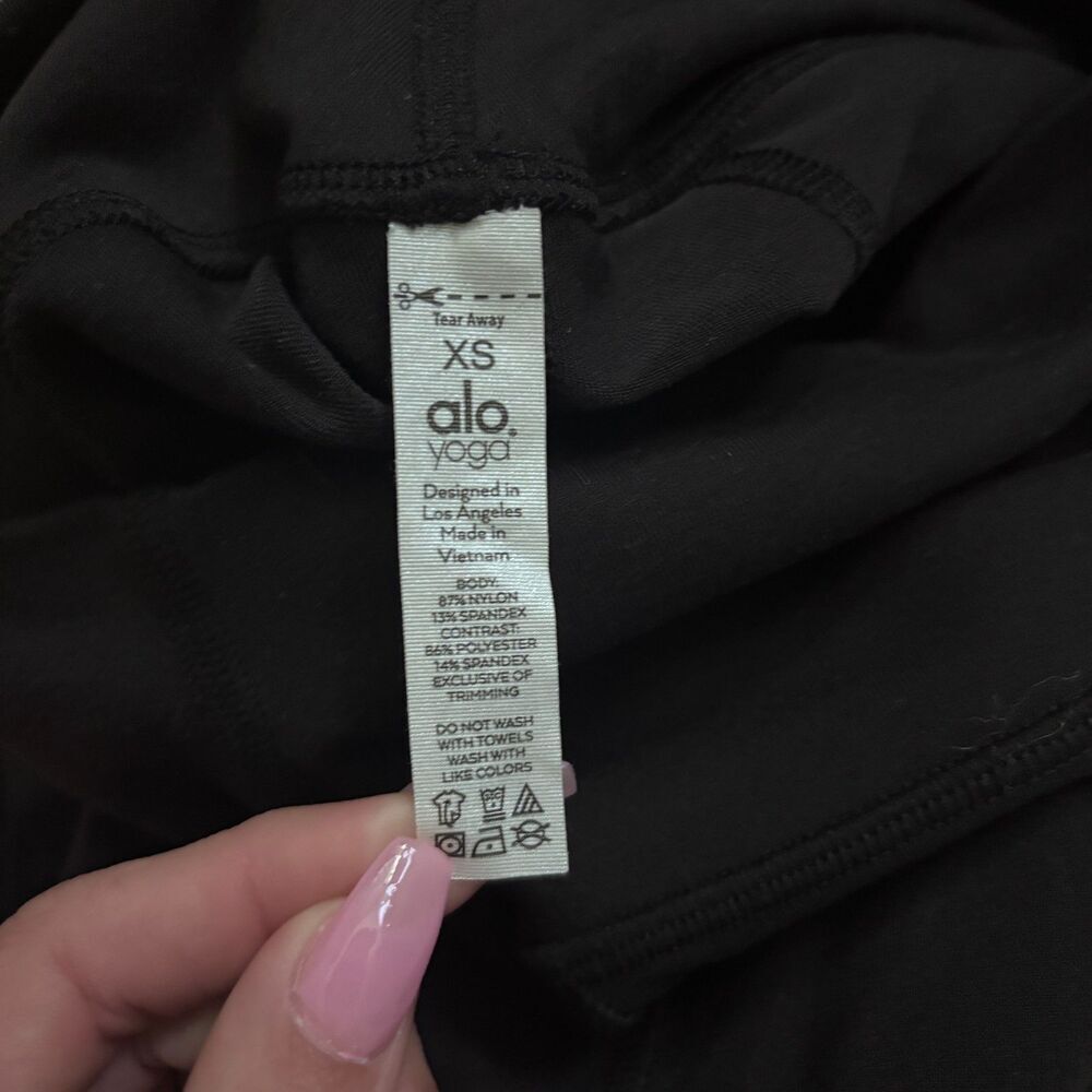 Alo Yoga 7/8 High-Waist Moto Legging Black Size XS Athletic Yoga Workout Gym - Picture 7 of 11
